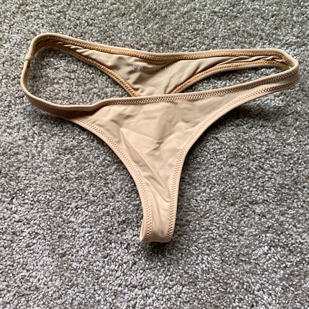 Nude white fox boutique swim bottoms
